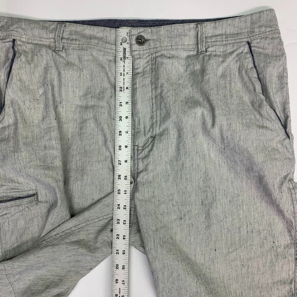 Carbon‎ 2 Cobalt Men's Panache Cotton Linen Blend Flat Front Chino Shorts SZ 38 - Picture 12 of 13